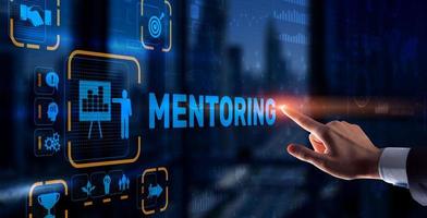 mentoring motivazione coaching carriera concetto di tecnologia aziendale foto