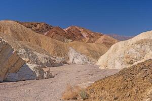 colorato creste nel un' deserto valle foto