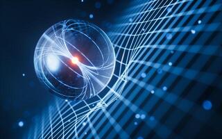 fisica quantistico e scientifico sfondo, 3d resa. foto