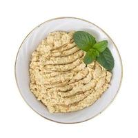 patè di pollo fatto in casa, mangiare sano isolato su bianco foto