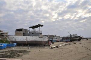 costruzione di barche, ecuador foto