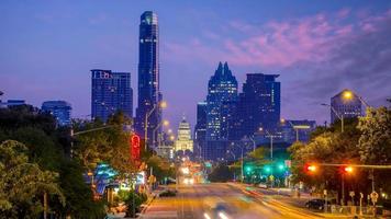 città di austin skyline del centro paesaggio urbano del texas usa foto