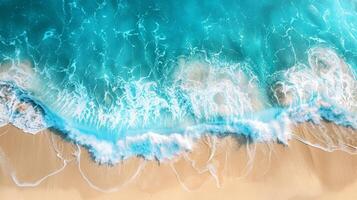 oceano onde superiore Visualizza, spiaggia scena estate vacanza striscione, superiore Visualizza foto