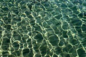 il colore di acqua nel il mediterraneo mare nel superficiale acqua. naturale astratto sfondo. foto