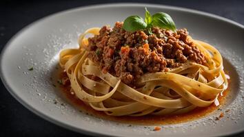 tagliatelle bolognese è delizioso foto