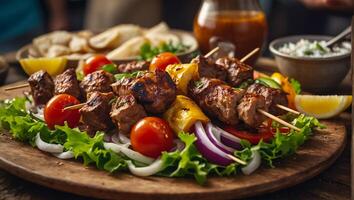 souvlaki greco cibo foto