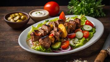 souvlaki greco cibo foto