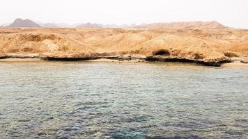 bellissimo paesaggio della costa rocciosa del mar rosso nel fascino egiziano el sheikh. foto