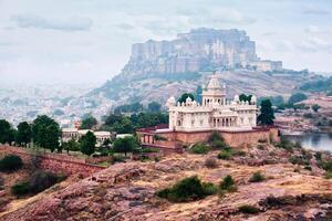 jaswanth thada mausoleo, jodhpur, Rajasthan, India foto