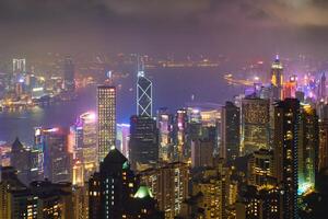 hong kong grattacieli orizzonte paesaggio urbano Visualizza foto