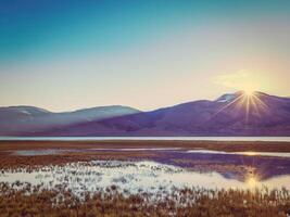 Alba a tso moriri. ladakh, India foto