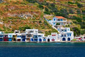 greco pesca villaggio klima su milos isola nel Grecia foto