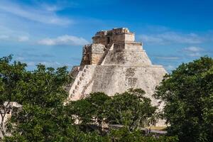 Maya piramide piramide di il mago adivino nel uxmal, messicano foto