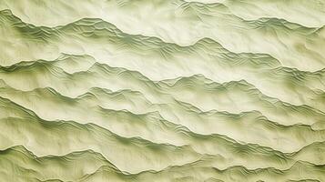 un' struttura di increspature su sabbia, con piccolo onde su il superficie, leggero verde tinta. foto