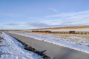 bike pista fra forte collins e loveland nel settentrionale Colorado foto