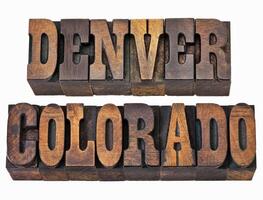 Denver e Colorado nel legna genere foto
