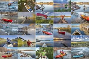 kayak e canoa immagine collezione foto