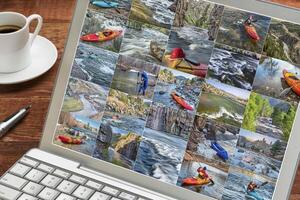 whitewater paddling immagine collezione foto