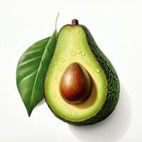 avocado isolato su un' bianca sfondo foto