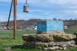 paesaggio con bellissimo natura nel il villaggio nel il repubblica di moldova. nazione vita. Moldavia, un' piccolo nazione con un' grande cuore nel orientale Europa. foto