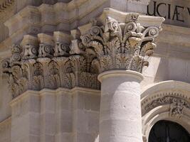 dettaglio di ortigia principale cattedrale nel siracusa siracusa città nel sicilia, Italia foto