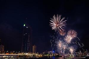 Brisbane Ferris ruota è collocato su Banca del Sud parchi nel Brisbane. foto