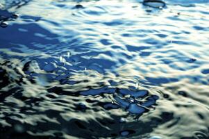 fresco acqua con onde e bolle foto