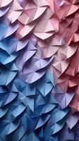 astratto ispirato agli origami design con piegato forme ai generato foto