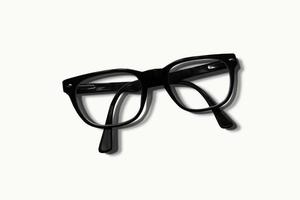 occhiali da sole alla moda con bellissime lenti trasparenti isolate su sfondo bianco. foto