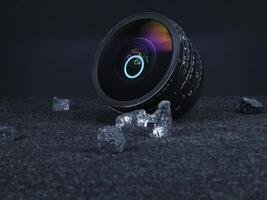 360 grado fisheye telecamera lente cattura panoramico visualizzazioni foto