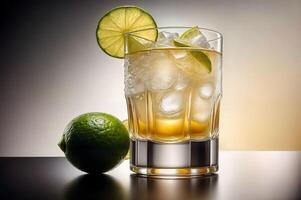 un' bicchiere di cocktail con Limes foto