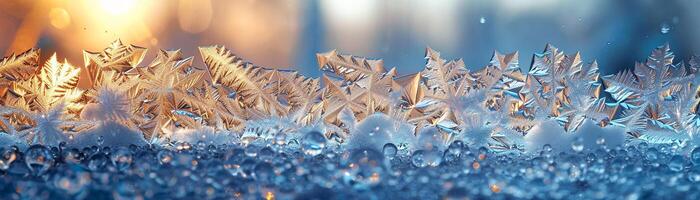 avvicinamento di intricato ghiaccio modelli su un' finestra foto