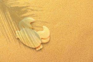 scultura di sabbia di granchio su una spiaggia per le vacanze fatta di sabbia. foto