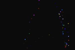 luce colorata stella blu piccolo effetto isolato sovrapposizione glitter texture sul nero. foto