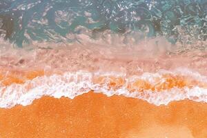 spiaggia con turchese acque e d'oro sabbie, baciato di il caldo sole di estate foto