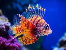 pesce è nuoto tra il corallo scogliera foto