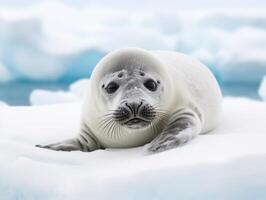 foca nel inverno Paese delle meraviglie foto