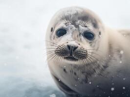 foca nel inverno Paese delle meraviglie foto