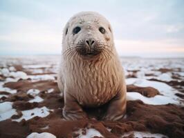 foca nel inverno Paese delle meraviglie foto