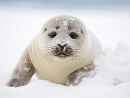 foca nel inverno Paese delle meraviglie foto