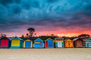 colorato spiaggia Casa a Alba nel Brighton spiaggia melbourne foto