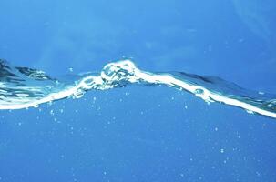 fresco acqua con onde e bolle foto