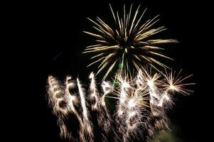 fuochi d'artificio nel cielo notturno foto