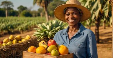 donna Tenere tropicale frutta foto