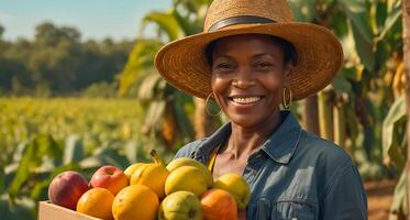 donna Tenere tropicale frutta foto