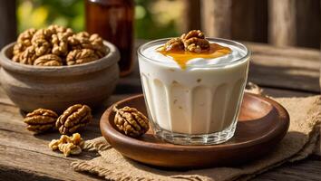 greco Yogurt con Noci e miele foto