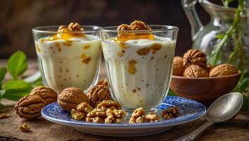 greco Yogurt con Noci e miele foto