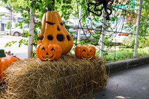 zucca spaventosa di halloween foto