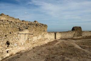 andscape foto a partire dal il superiore di il enisala medievale fortezza vicino jurilovca nel tulcea, Romania.