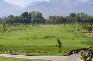 mattina paesaggio a un' golf clu foto